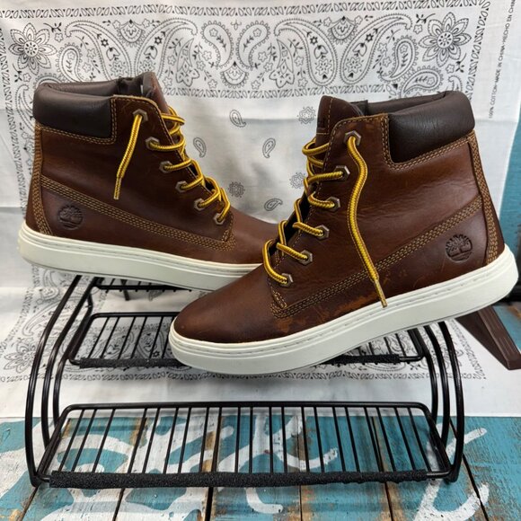 Timberland Londyn 6” Boots Sz Woman 7.5 Brown Leather A1ITY A1746 New with Flaws - Picture 1 of 9